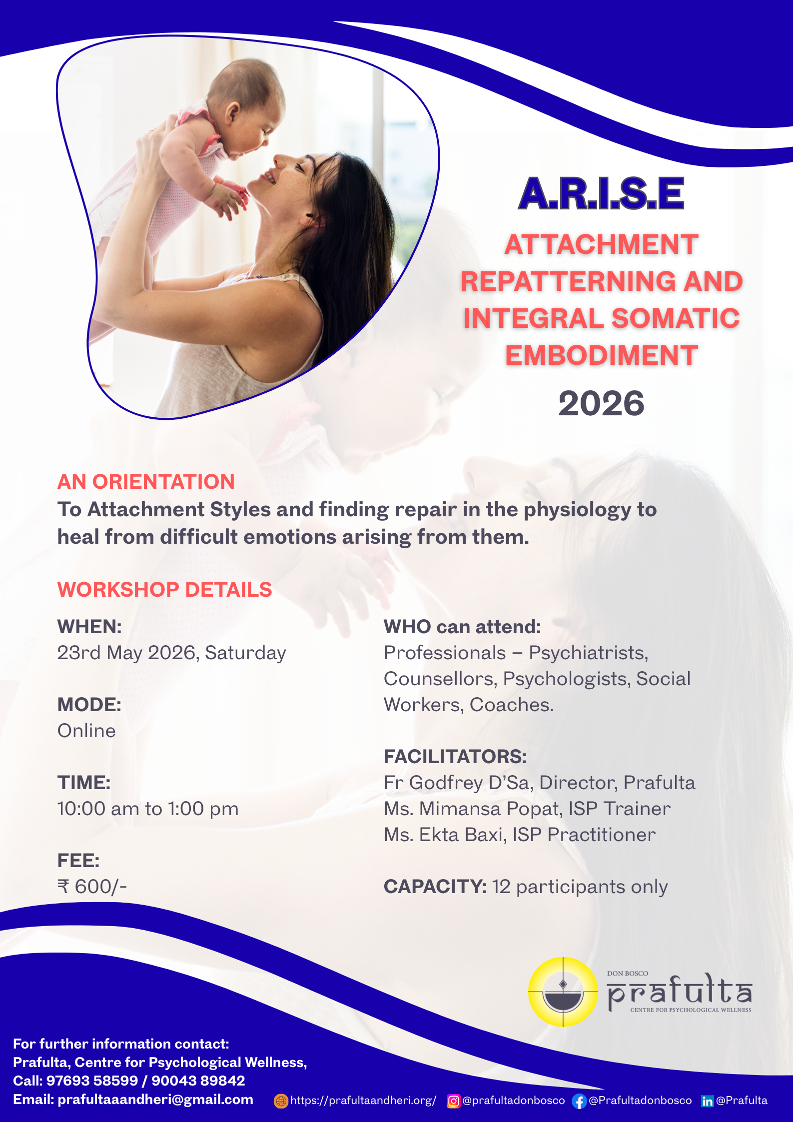 Attachment Repatterning and Integral Somatic Embodiment (A.R.I.S.E), Orientation, 23rd May 2026