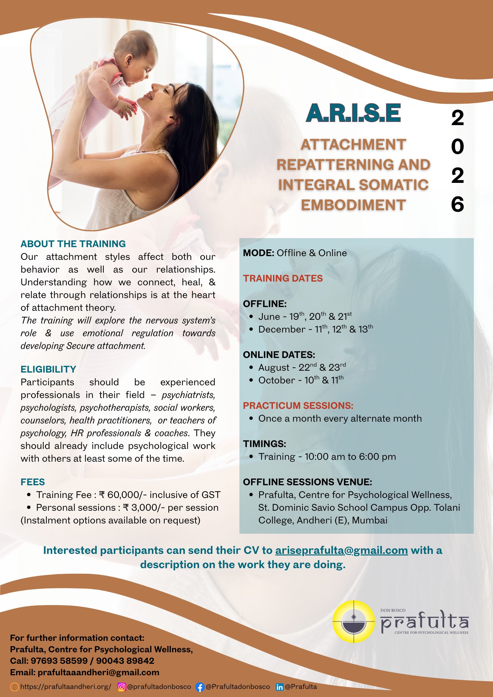 Attachment Repatterning and Integral Somatic Embodiment (A.R.I.S.E) 2026