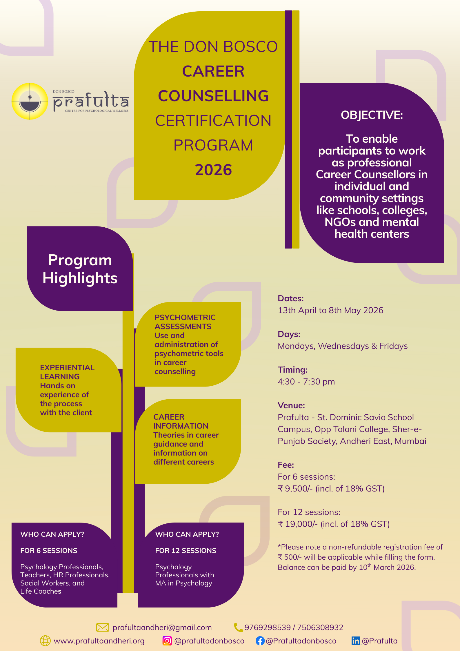 The Don Bosco Career Counselling Certification Program 2026