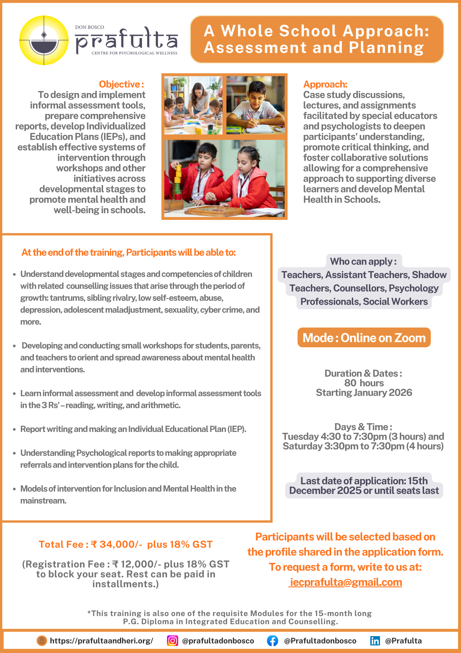 A Whole School Approach: Assessment and Planning (2026)