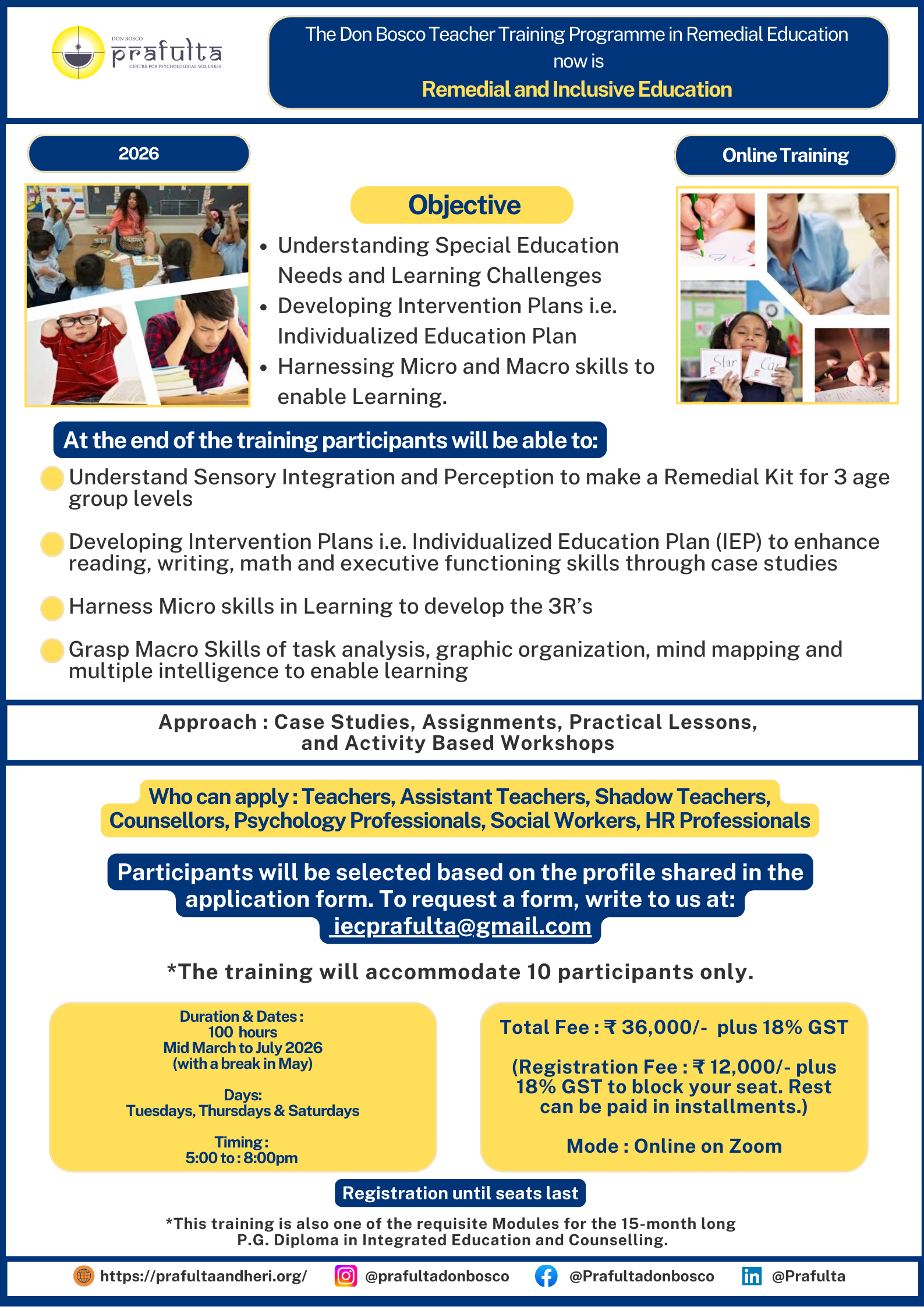 Remedial and Inclusive Education - 2026