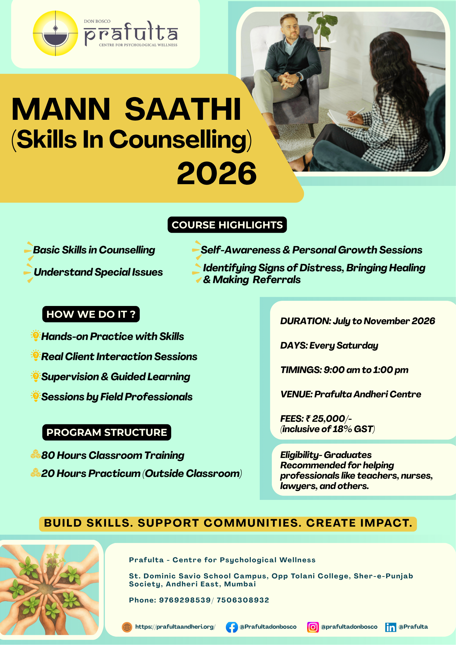 MANN SAATHI (Skills in Counselling) - 2026