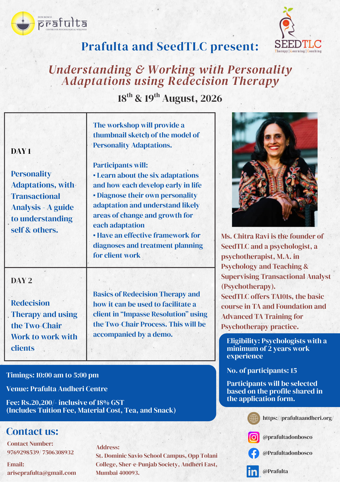 Understanding & Working with Personality Adaptations using Redecision Therapy
