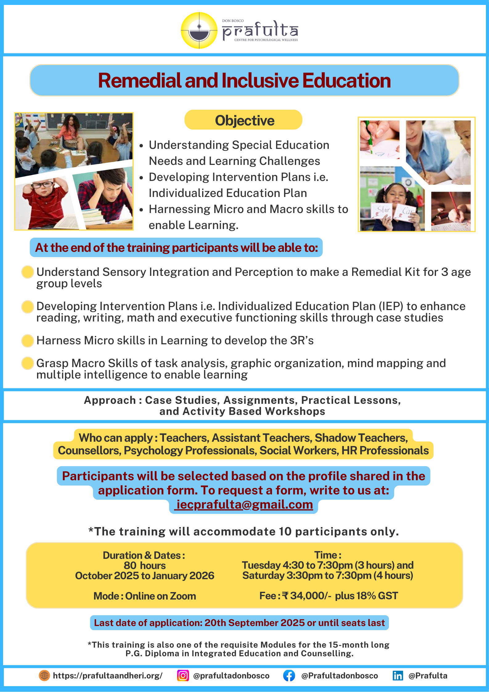 Remedial and Inclusive Education 2025 - 26