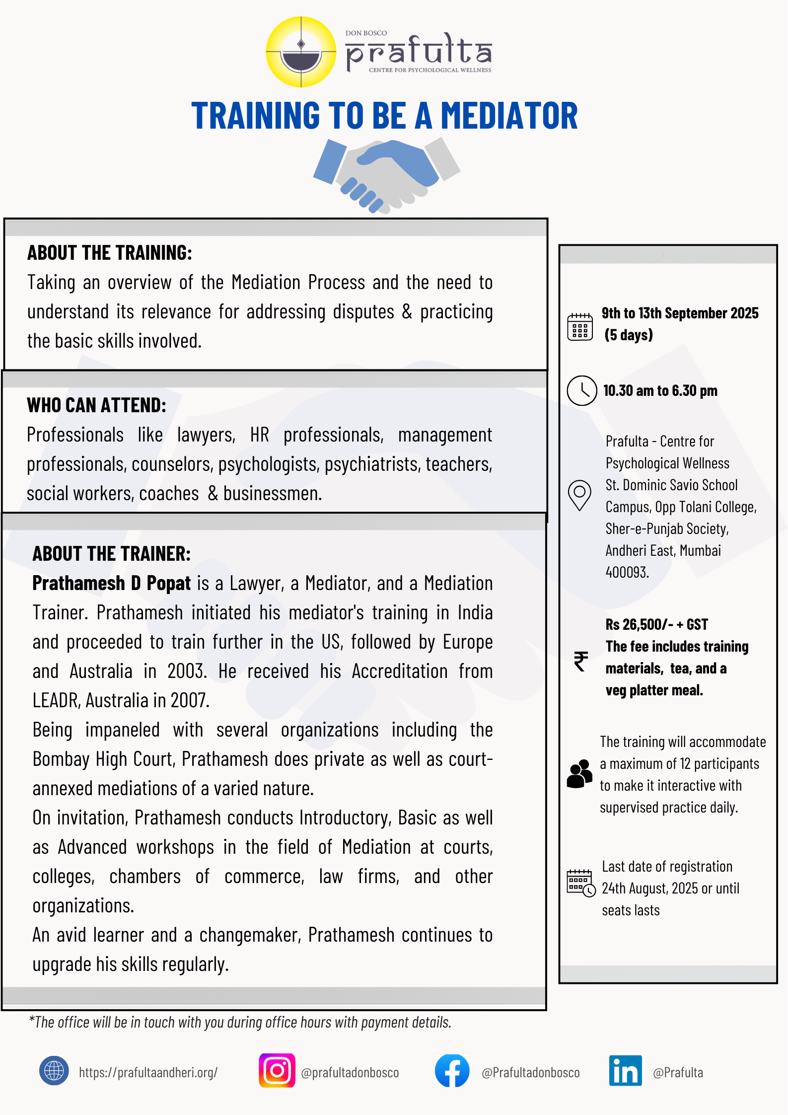 Training To Be A Mediator - 2025