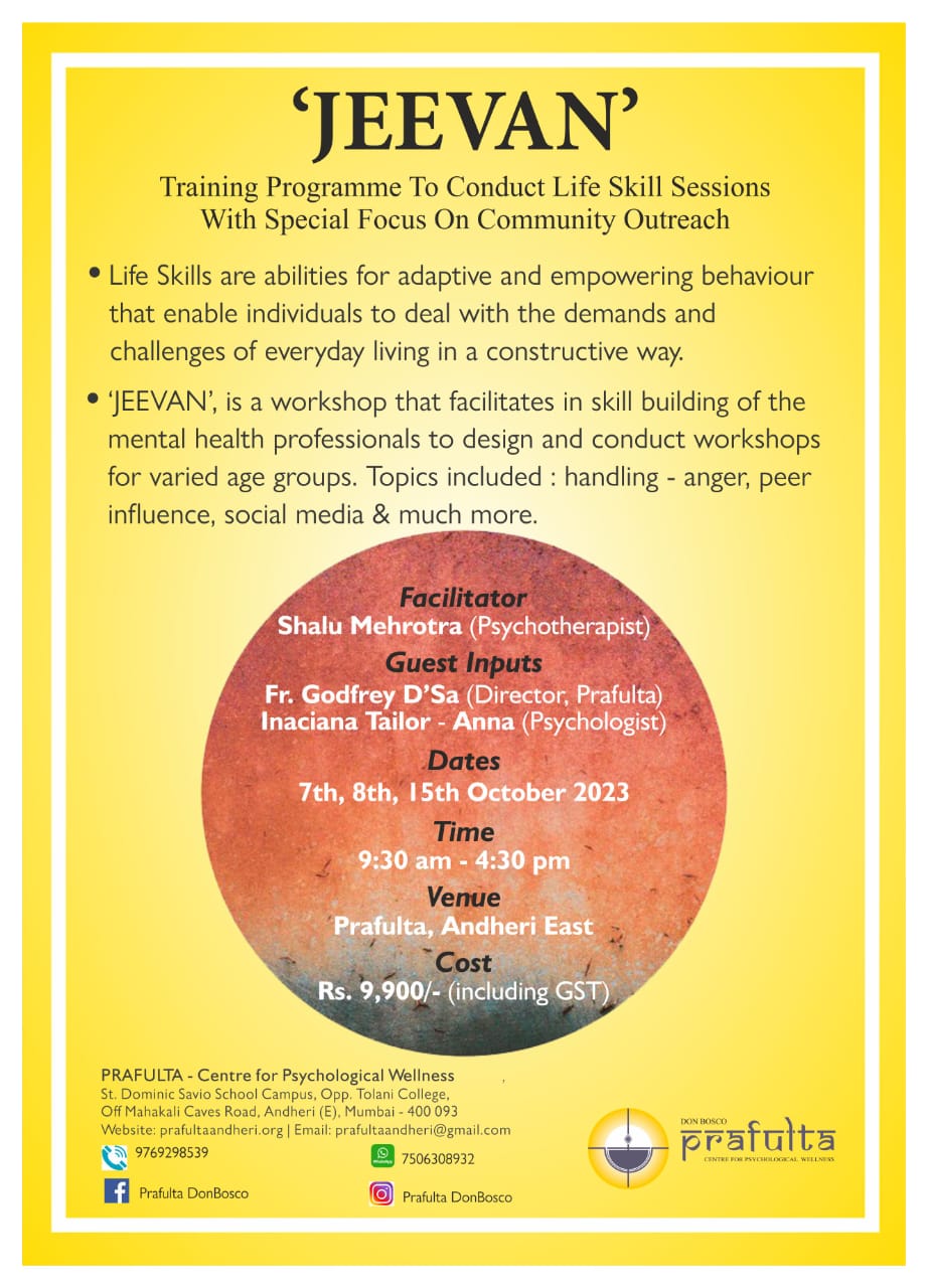 Jeevan 2023 Prafulta Centre For Psychological Wellness